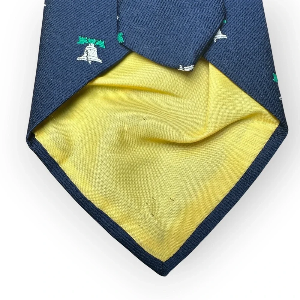 Crested Clubs by Blanford Navy Blue Liberty Bell Embroidered Tie WPL 3112
